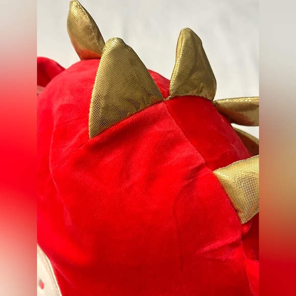 Squishmallows Baiden Red Dragon Plush Gold Accents with Boba Drink NWT - Picture 9 of 16